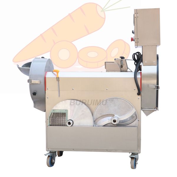Commercial Electric Cutter Vegetable Processor Food Slicer Potato Carrot Cutting Machine Automatic Dicing manufacturer maker 220v