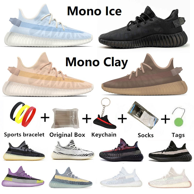 Mono Ice Clay Black Mist Ash blue pearl stone v2 mens running shoes carbon kanye west fade sand taupe natural reflective men women trainers sports s