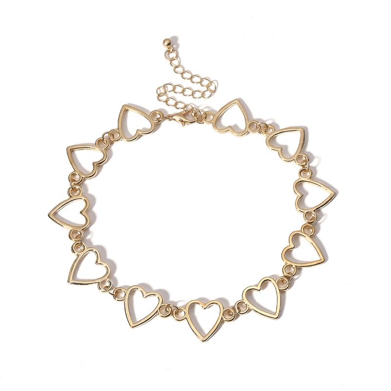 Wild Geometric Creative Necklance Women Accessories Simple Heart-shaped Hollow Chain Personality Necklace Party Jewelry Gift Chokers