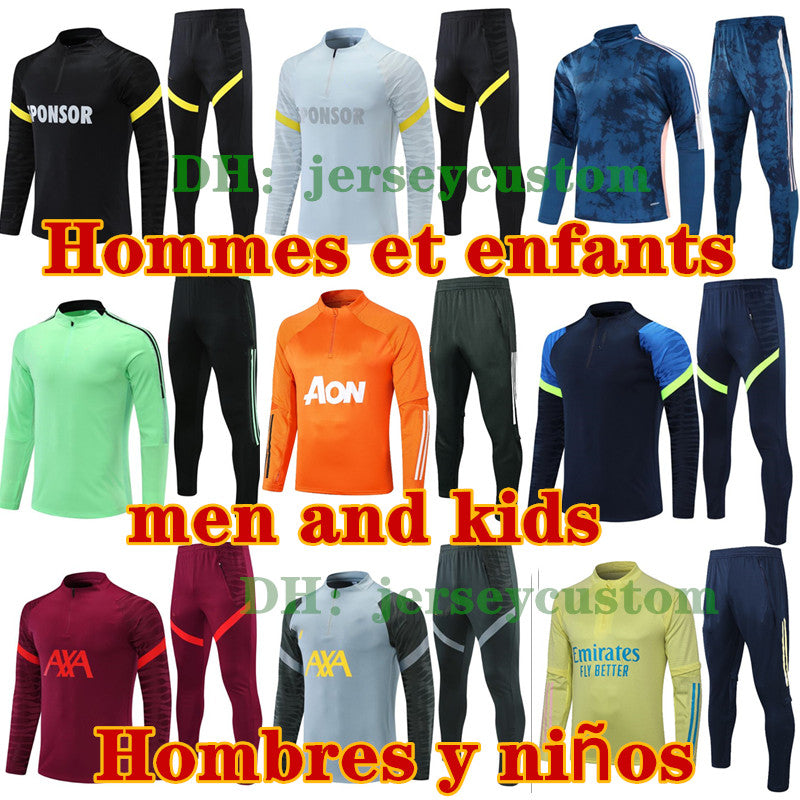 men + kids 2021 mens designers tracksuits soccer football training tracksuit survetement foot hommes chandal futbol Sportswear jogging