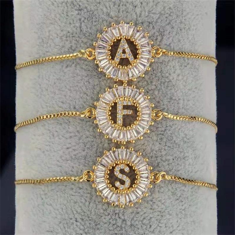 Link, Chain SUNSLL Fashion Bracelet 4 Color A-Z 26 Letter Designed For Women Jewelry Gift Simple