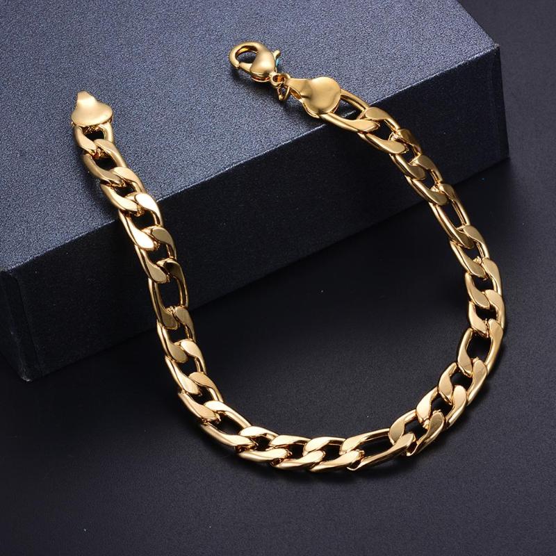 Link, Chain WANDO Men&#039;s Vintage Bracelet Gold Color Dubai Ethnic African-Arab-Middle East Bangles Jewelry Gifts Handsome Drop #2