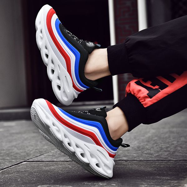 Black Shoes Orange masculino Mulheres correndo 99-2106 Código de caminhada: Branco Blue Green Sports Trainers Sneakers Big Size 46