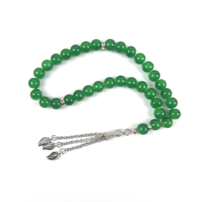 Beaded, Strands Tesbih Black & Green 33pcs Tasbih Crystal Glass Beads 10pcs-bag Prayer For Wedding Gift 1pc