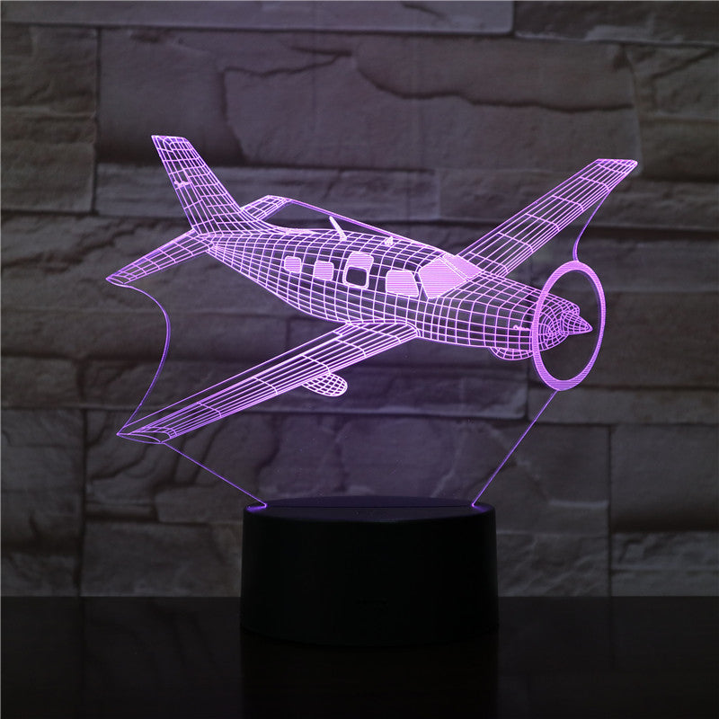 Baby Room 3D Night Light LED Table Lamp USB Nightlight Jet Aircraft Atmosphere Decor Smart Phone Control Birthday Kids Gift