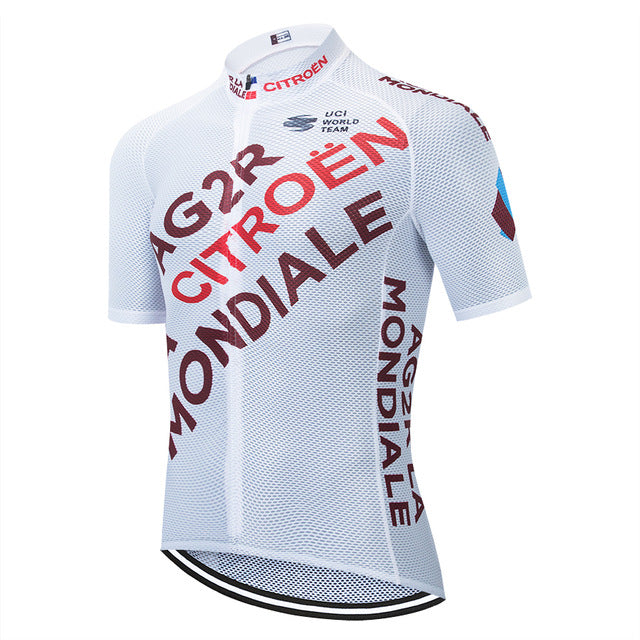 Tour De France 2021 Pro Team AG2R Cycling Jersey Bicycle Clothing Summer Breathable Short Sleeve MTB Bike Jersey Ropa Ciclismo