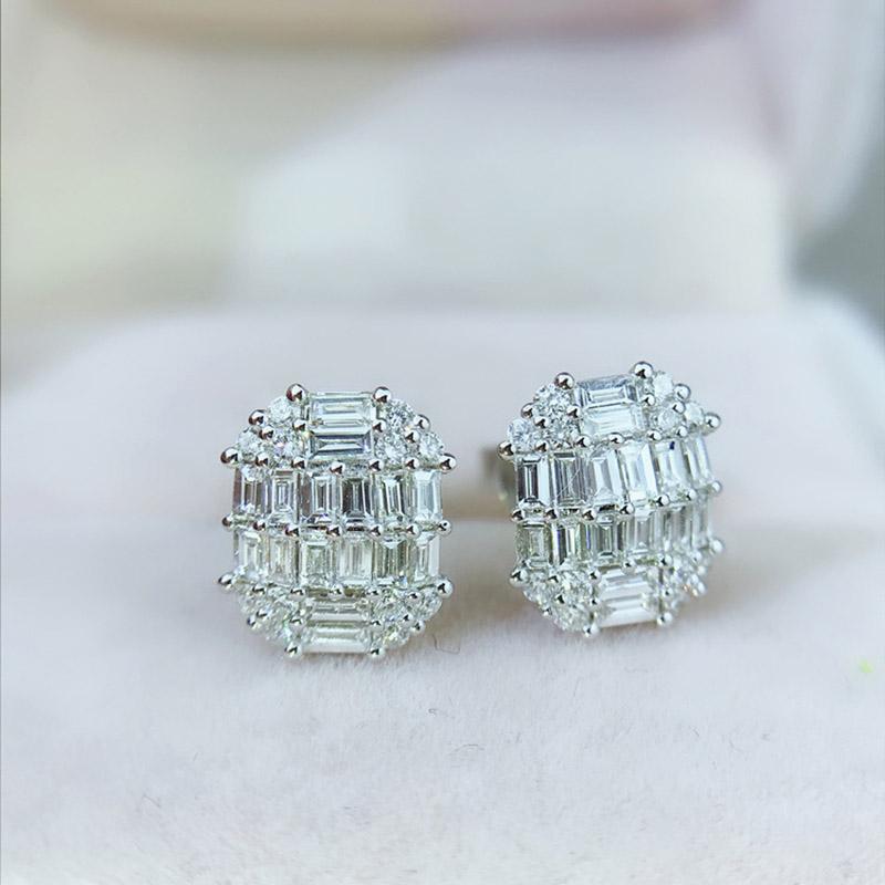 Stud ZHOUYANG Square Crystal Earrings For Women Girls Luxury Flashing Zircon Wedding Engagement Gift Fashion Jewelry KBE349