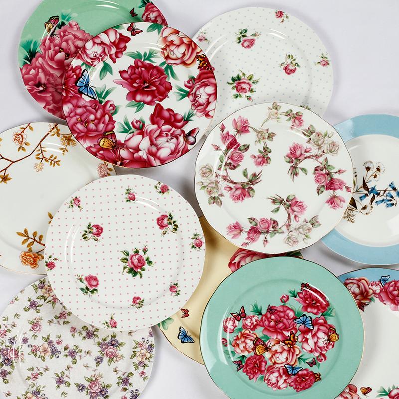 Dishes & Plates Bone Porcelain English Afternoon Tea Dessert Plate European Cake Dish Western Household Ceramic Breakfast