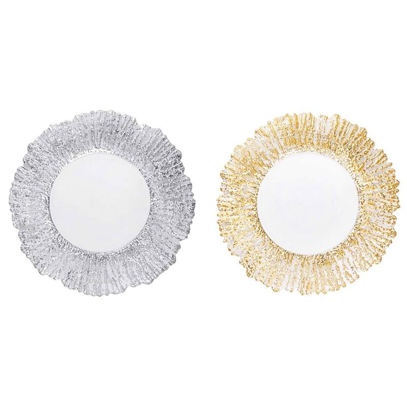 Dishes & Plates Promotion! Glass Plate Clear Salad Appetizer Dessert Serving Tree Pattern Tea Party For Cake Pie