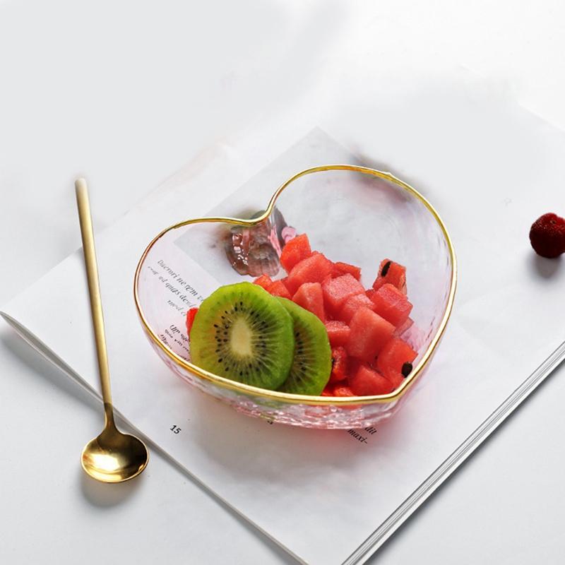 Dishes & Plates Dish Sauce Salt Crystal Transparent Glass Fruit Bowl For Vinegar Fitness Cake Stand Solid Soybean
