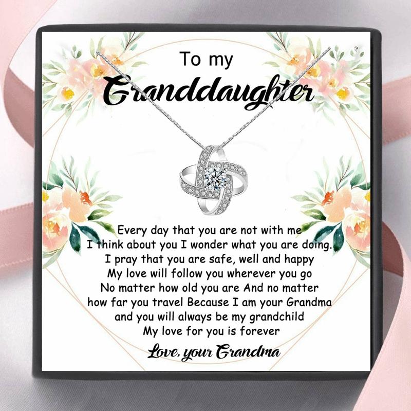 Pendant Necklaces Necklace For Granddaughter Nana Gifts Fashion Girl Women Heart Jewelry Gift Christmas Birthday