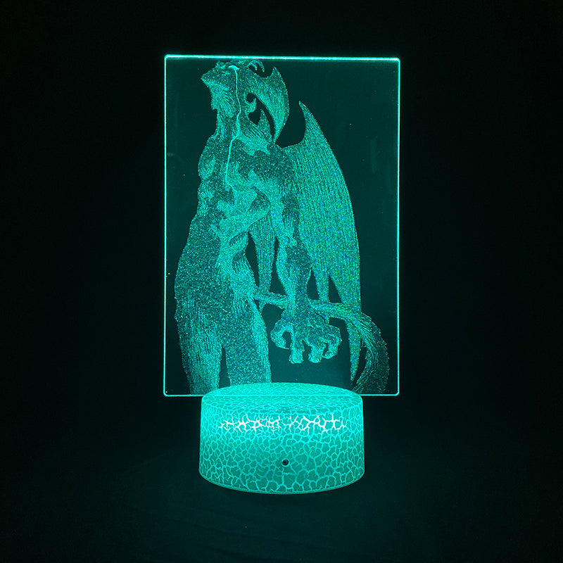 3D Night Light Anime Picture Lamp Acrylic LED Kids Nightlight DEVILMAN crybaby Home Party Decor Birthday Child Friends Fans Gift