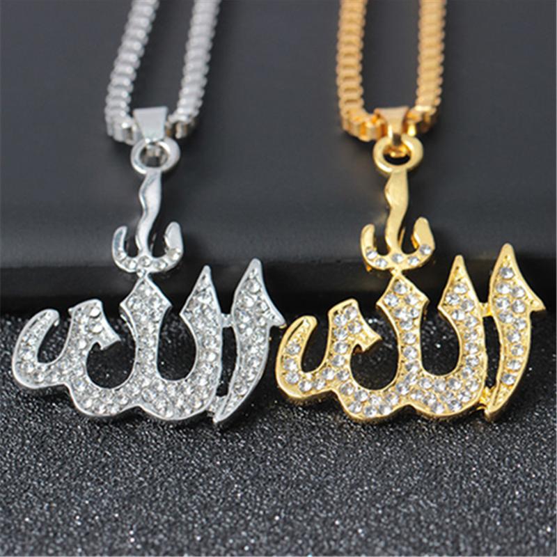 Pendant Necklaces Crystal Necklace Gifts Sweater Chain Gold Plating Simulated Anchor Islamic