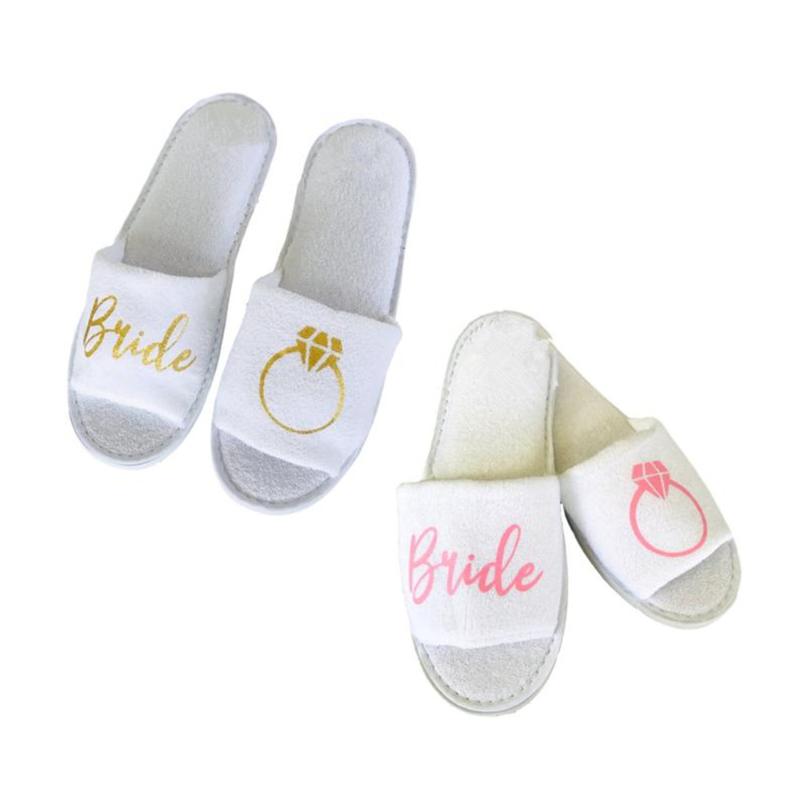Slippers Personalize Ring Glitter Bride Slippers,Bridal Shower Bridesmaid Christmas Gift,custom Wedding Proposal,hen Party Favor