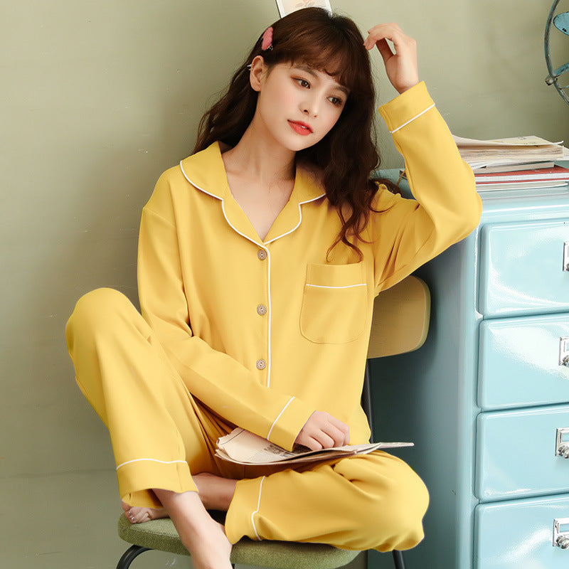 Women&#039;s Sleepwear 100% Cotton Pyjamas Women Large Size Casual Home Clothes Long Sleeve Pajamas Female Loungewear Korean Sleeping Pijama Mujer 6