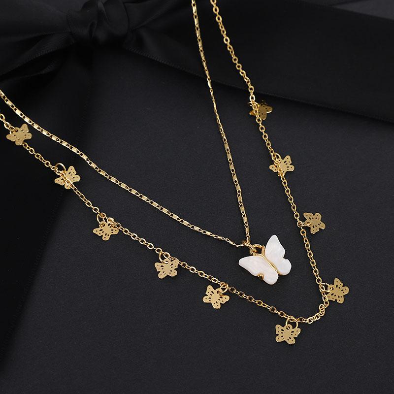 Pendant Necklaces 2021 Explosive Multilayer Butterfly Necklace, Ladies Fashion Bohemian Beach Jewelry Party Holiday Gift