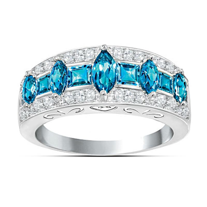 Wedding Rings Luxury Charm Natural Amethysts For Women Silver Color Jewelry Anniversary Engagement Ring Party Gifts