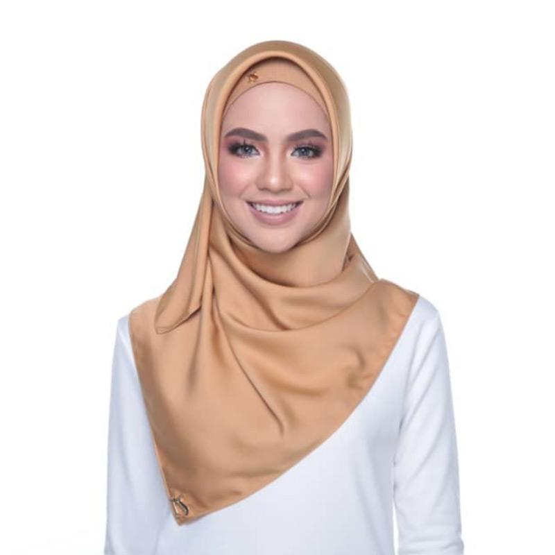 Scarves Satin Silk Square Scarf Hijab Luxury Muslim Headscarf Solid Women Shinny Polyester Headband 90*90cm
