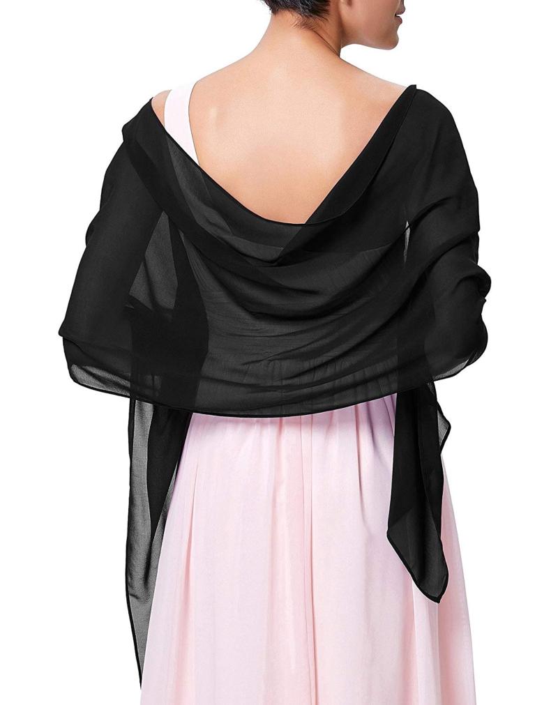 Scarves Soft Chiffon Solid Color Scarve Shawls Wraps And For Evening Party