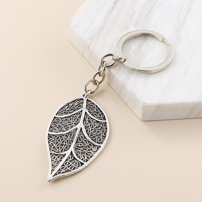Keychains Leaf Keychain Plants Key Ring Tree Leaves Chain For Women Men Handbag Accessorie Car Hanging Jewelry Gift Handmade
