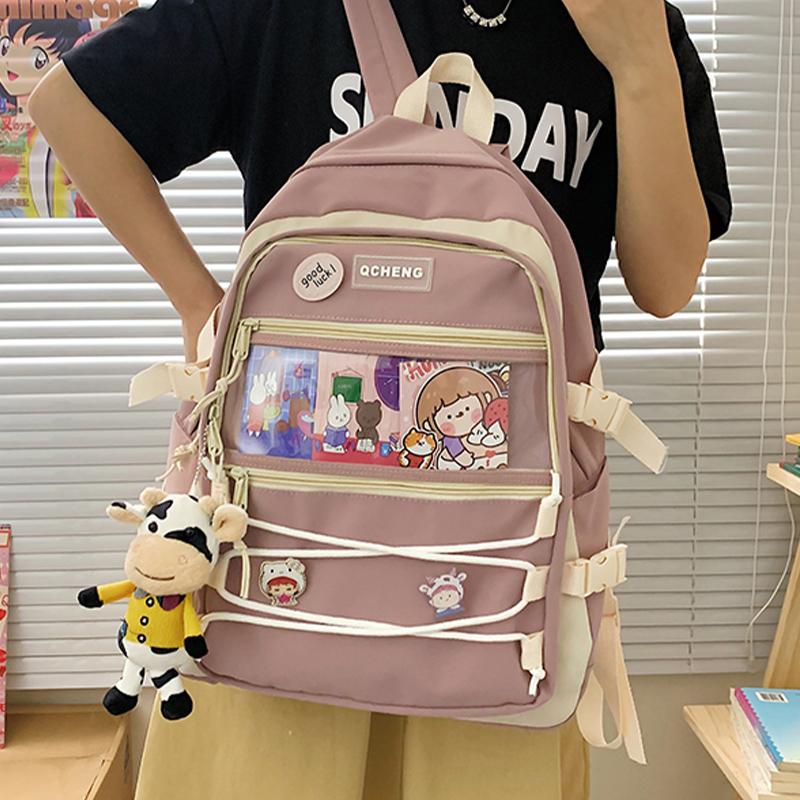 School Bags 2021 Women Backpack For Teen Girls High Quality Nylon Backpacks Female Student Rucksack Korean Book Lady Mochila