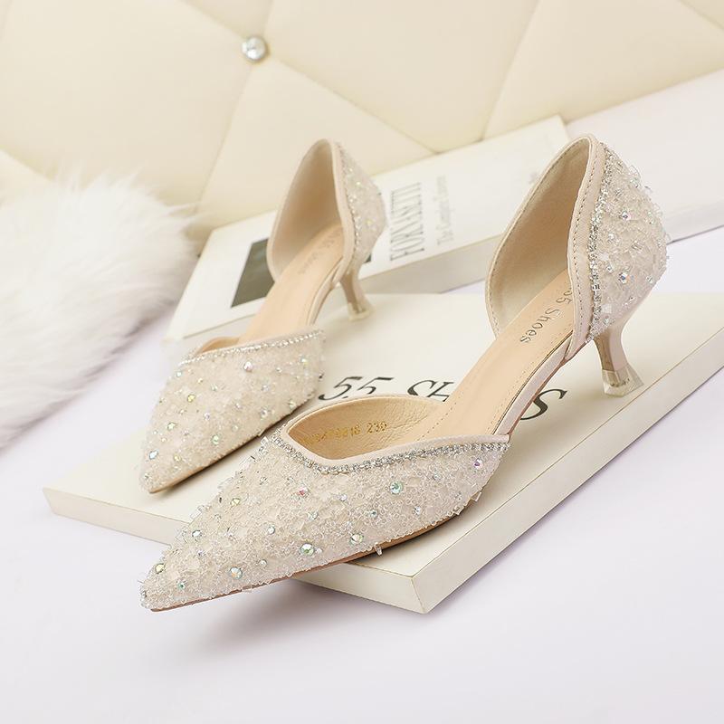 Sandals Crystal Shoes Glitter Heels Mary Jane Rhinestone Wedding Bride Fetish High Stiletto Chaussures Femme