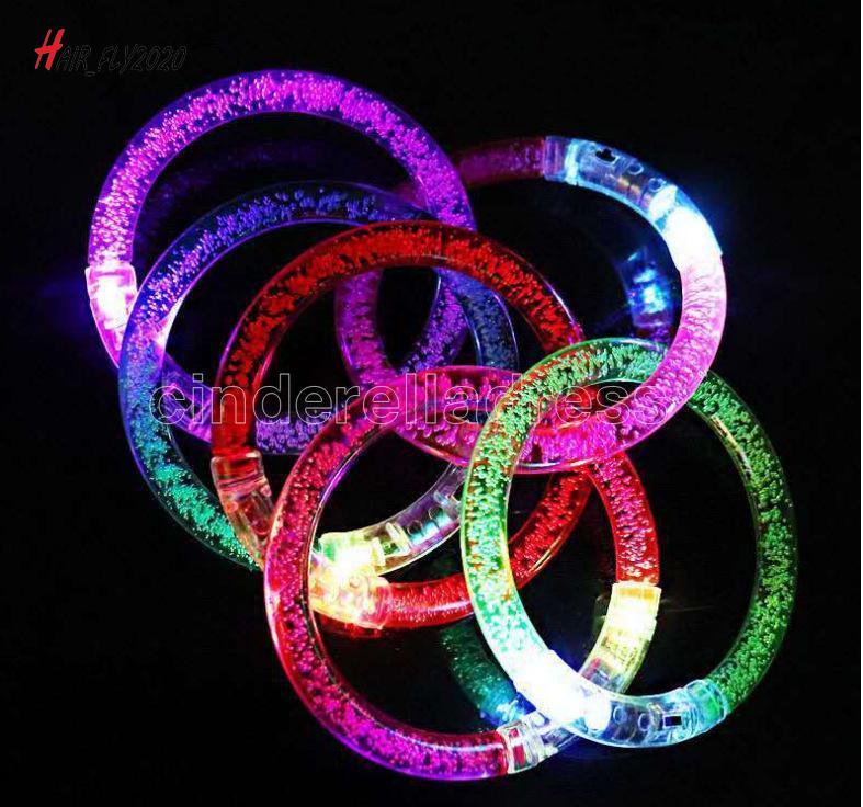 Children&#039;s Toys Wholesale LED Lighted Luminous Bracelet Concert Performance Props Bubble Flash Beads And Bubbles Interactive US Stock HM21