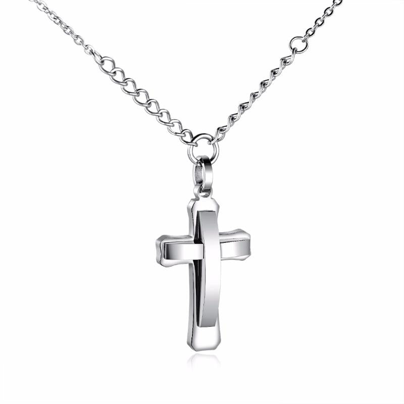 Chokers Europe And The United States Fashion Classic Personality Of Cross Titanium Steel Necklace.GX1451