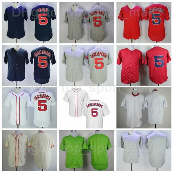Retro 1914 1936 1967 Vintage Baseball 5 Nomar Garciaparra Jersey Cooperstown Flexbase Cool Base Retire Stitched Home Color Navy Blue White R