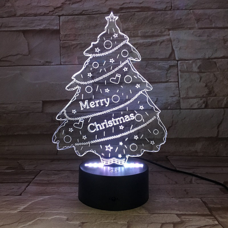 Decorative Bedroom Table Desk 3D Atmosphere Night Light LED Nightlight Color Changing Christmas Tree Kids Xmas Gift APP Control