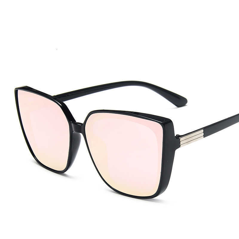 Luxury designer Sunglasses Fashion Plastic Cat Eye Women Oversized Brand Designer Vintage Retro Mirror Sun Glasses For Female UV400 Oculos
