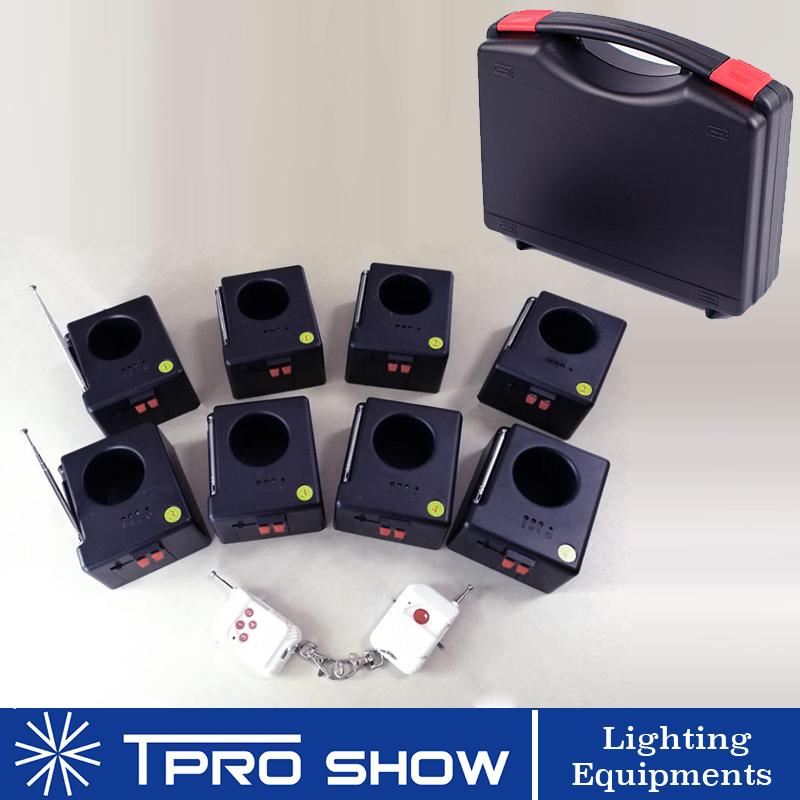 Effects Cold Firework Ignition Machine Wireless Remote Pyrotechnics 8 Cues Receiver Stage Equipment Fountain System,1case Base