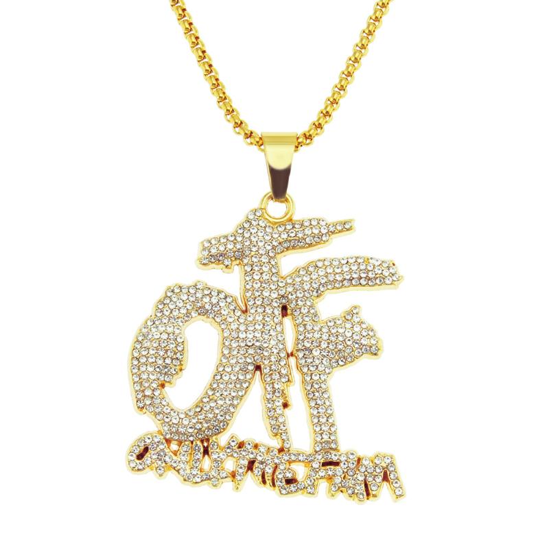 Chains Luxurious Street Rap Hip-Hop Pendant With Shiny Diamonds Trendy Necklaces For Men Women Rhinestone Letter Choker Jewelry