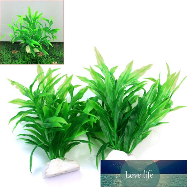 Garden Decorations 2pcs Plastic Artificial Aquatic Plants Grass Weeds Underwater Fish Tank Landscape Aquarium Decoration Ornament Accessorie