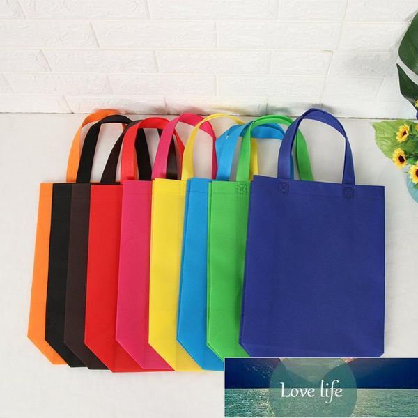 Gift Wrap 10Pcs Multi-use Tote Bags Kids Birthday Party Favor Non-woven Treat Solid Color With Handle Shopping Bag Ba1 Factory price expert