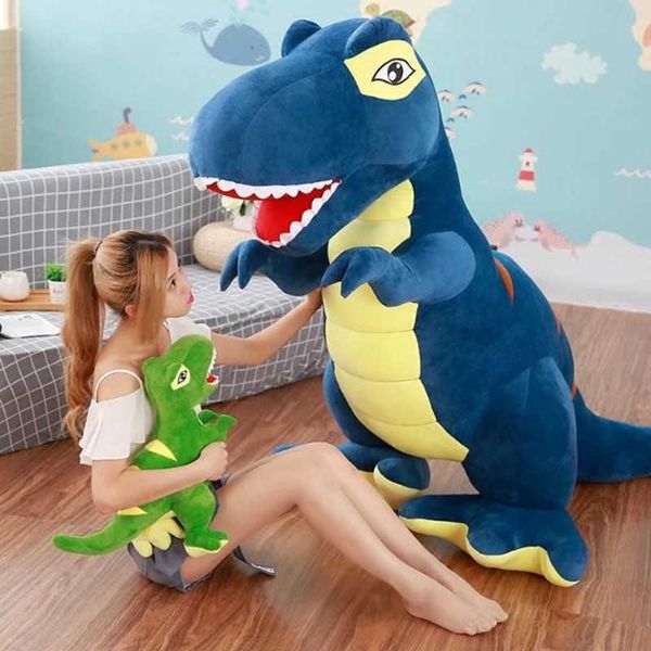 60cm-90cm Cartoon Dinosaur Plush Toys Hobbies Huge Tyrannosaurus Rex Plush Dolls Stuffed Toys For Children Boys Classic Toys 210724