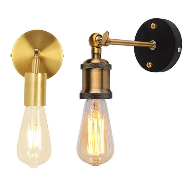 LED Vintage Wall lights 110V 220V E27 Metal Wall Lamps Home Decor Simple Single Swing Wall Lamp Retro Rustic Light Fixtures Lighting ing