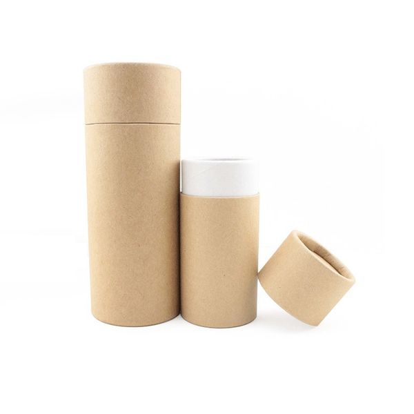 100pcs-lot 10-20-30-50-100ml Eco Friendly Cardboard Deodorant Tube -Kraft - 100% Biodegradable Paper Cardboard Cosmetic Tube