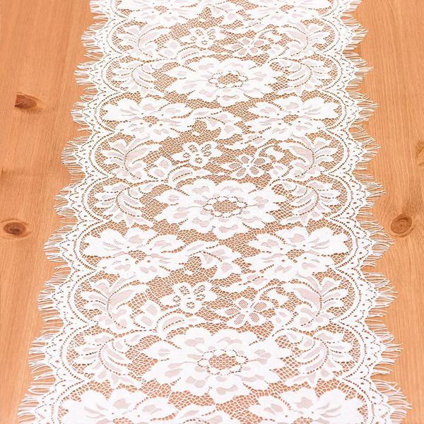 Party Supplies White Lace Table Runner Wedding Place Layout Home Dining Desk Decoration Tablecloth