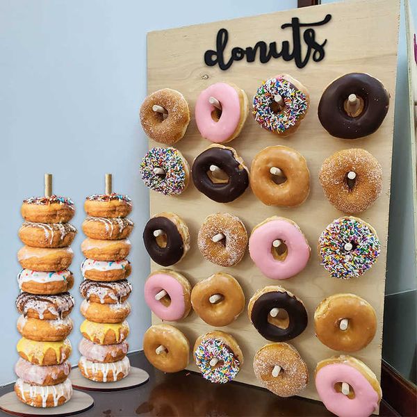 Donut Wall Wedding Decorations Candy Donut Bar Sweet Cart Table Decoration Wedding Party Decoration Baby Shower Donut Wall 210610