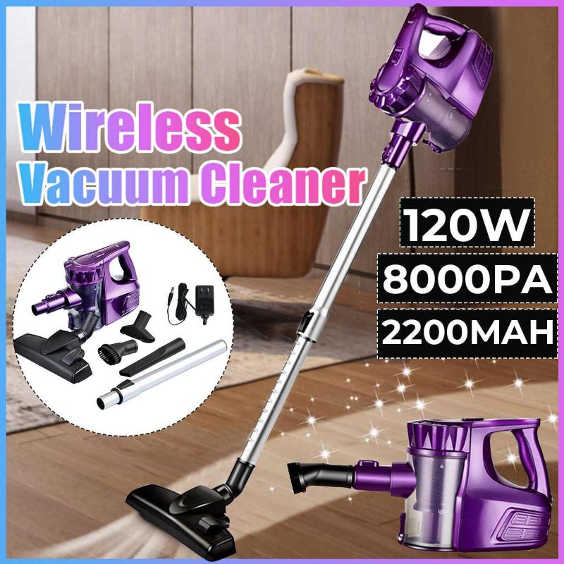 Vacuum Cleaners 8000Pa 120W Cordless Cleaner Powerful Suction Bagless Rechargeable 2 In 1 Handheld Car Dust Collector For Home