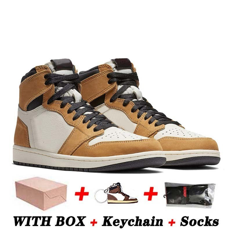 WITH 1 1s Basketball Shoes Top Quality Jumpman MID Barely Orange Men Women High Obsidian UNC Dark Mocha Fearless Trainers SneakersTNHW