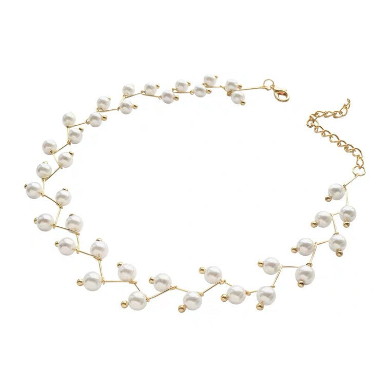 Xianlan169 Pearl Necklace Female Tide Choker Necklace With A Short Neck Collarbone Chain Models, Japan And South Korea Contracted
