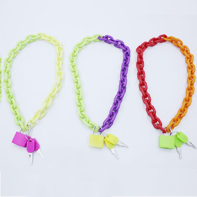 Pendant Necklaces Harajuku Resin Necklace For Women Jewelry Bead Chain Female Symbol Internet Girl Choker Punk Rock Collares Mujer CL60