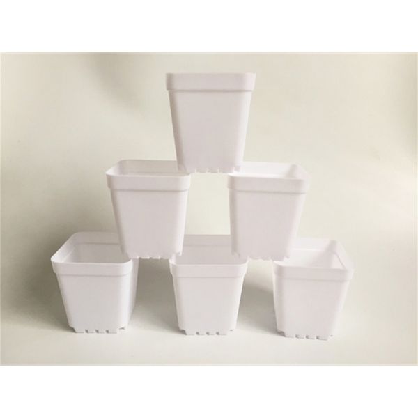 100Pcs-Lot D7XH7.5CM White-Red Flowerpots Outdoor Planters Nursery Pots Plastic SF-135B 210615