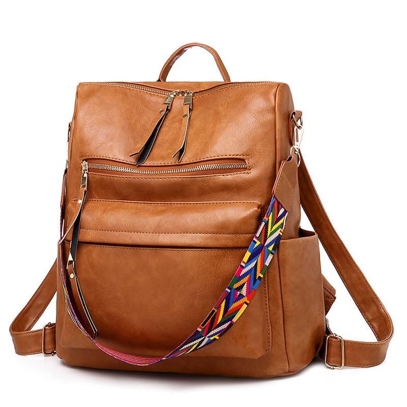 Backpack Luxury Leather Women Bag Pack Shoulder Sac A Dos High Quality Travel Backpacks Ladies School Bags Mochila Feminina