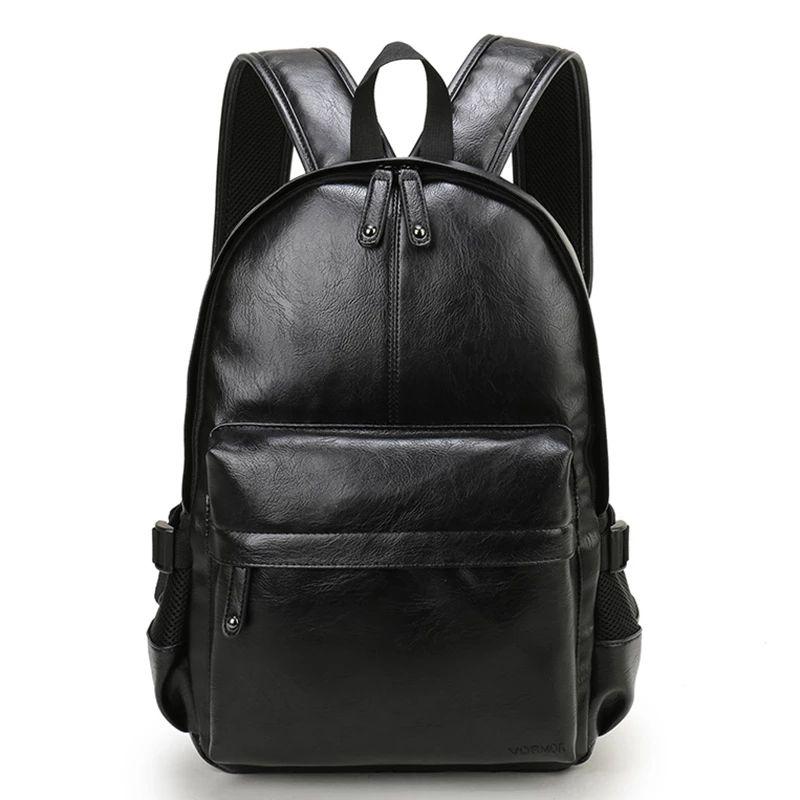 Backpack Weysfor Fashion Men Leather Backpacks Black School Bags For Teenagers Boys College Book Bag Laptop Mochila Masculina