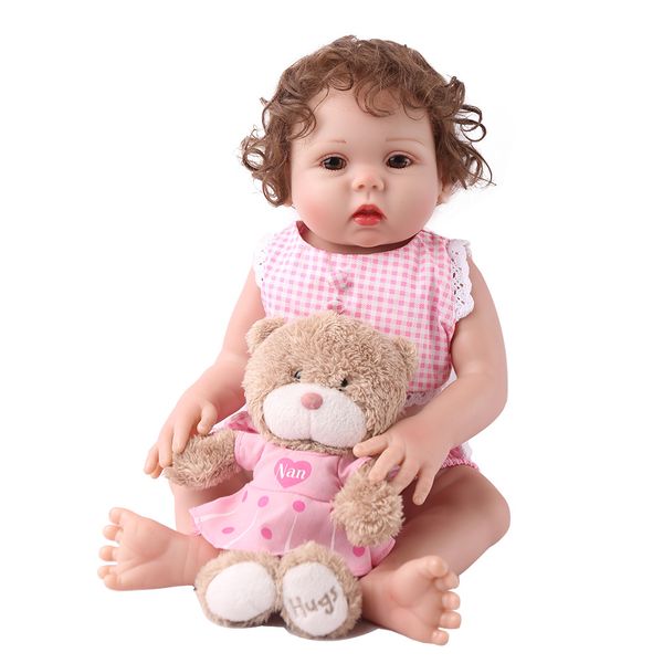 18&#039;&#039;-45cm Relistic Girl Doll Reborn Toy for Girls Birthday Gifts Cute Baby Dolls Alive
