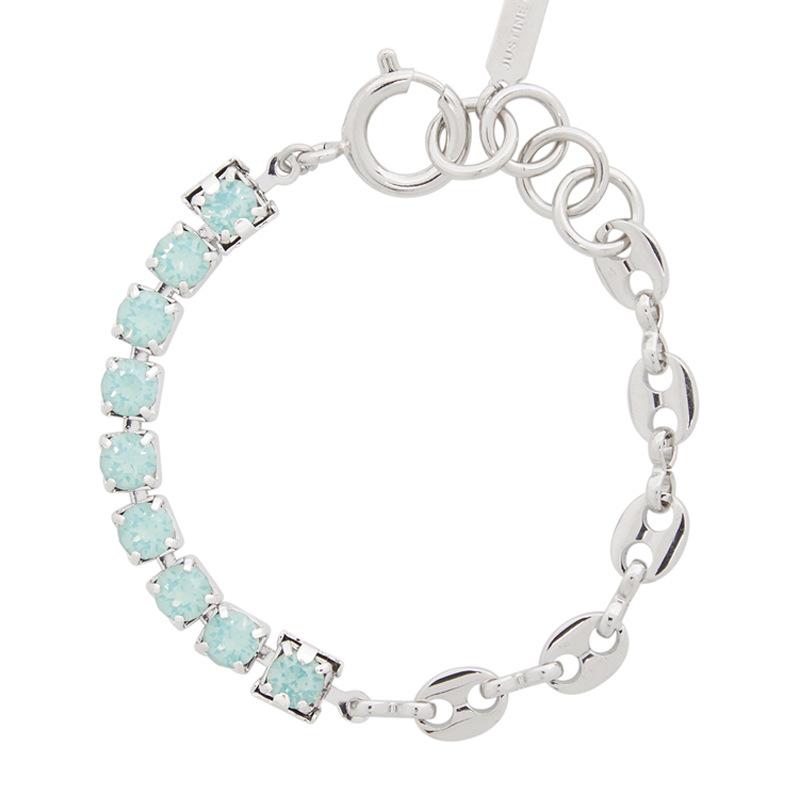 Charm Bracelets Green Protein Water Drill Pig Nose Chain Splicing Simple Bracelet Female