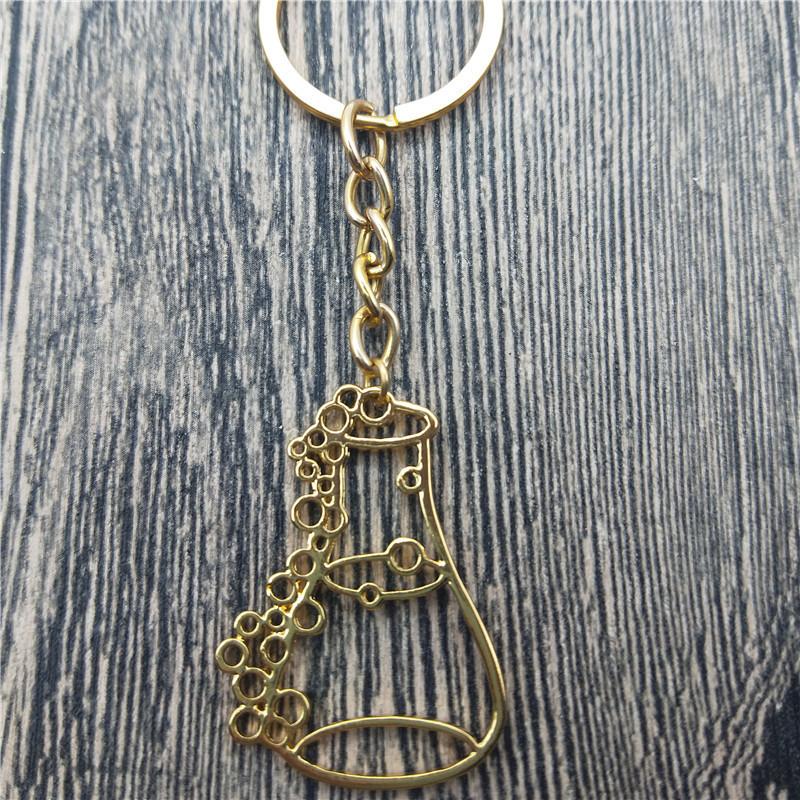 Keychains Erlenmeyer Flask Key Chains Fashion Potion Bottle Chemistry Laboratory Graduation Gift Car Keychain Bag Keyring For Women Men